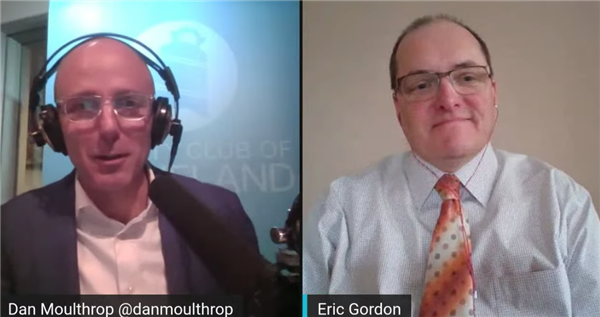 City Club CEO Dan Moulthrop interviews Cleveland CEO Eric Gordon 
